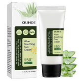 Rosarden Aloe Soothing Sunscreen Cream, Face Sunscreen Oil-free, Sunscreen For Face, Ultra Sheer, Non-Greasy, No White Cast, Clear Travel Sunscreen Facial Sunscreen 1.76 Fl.Oz